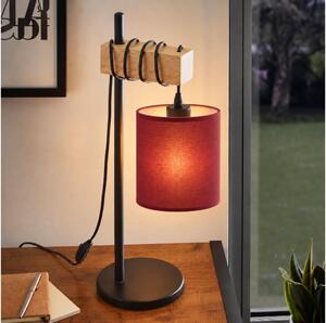 BRILAGI - Lampada da tavolo NUBILA 1xE27/40W/230V marrone/nero/rosso pompeiano