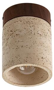 Plafoniera Lucande, Carlotta, dimmerabile, Beige, Soggiorno, Cemento, Moderno