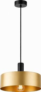 Lampadario a sospensione con cavo HAKI 1xE27/60W/230V oro/nero