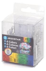 Aigostar - Catena luminosa natalizia a LED 20xLED/3xAA 2,3m multicolore