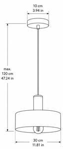 Lampada a sospensione con cavo HAKI 1xE27/60W/230V bordeaux/nero