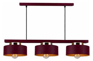 Lampadario su cavo IGNIA 3xE27/60W/230V bordeaux/oro