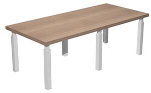 Tavolo riunione STYLE cm 220x100xH74 strutt.bianco luc. finitura cilie