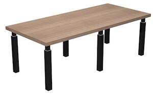 Tavolo riunione STYLE cm 220x100xH74 strutt.nero op. finitura ciliegio