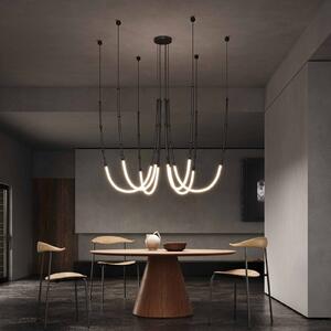 Karman Leda LED a sospensione, 6 luci, 1000x300cm