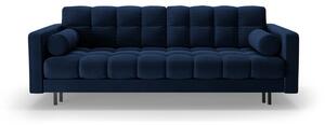 Divano blu scuro allungabile/con contenitore con rivestimento in velluto 222 cm Bali – Cosmopolitan Design