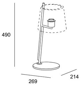 LEDS-C4 Clip lampada da tavolo, 49cm, nero