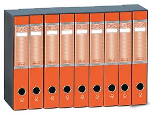 Raccoglitore ELICA U-BOX cm 5 comm.le arancio