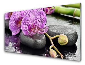Quadro in vetro Spa Zen Orchid 100x50 cm