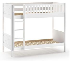 Letto a castello bianco per bambini 90x200 cm Scott - Vipack