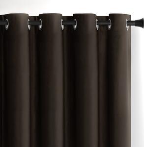 Tenda parzialmente oscurante marrone in velluto 140x270 cm Eyelets – Restilo
