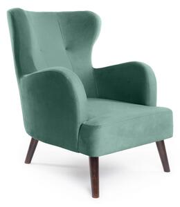 Poltrona in velluto color menta Noemye - Bonami Essentials