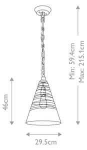 Quintiesse QN-ELMORE-P-BBS - Lampadario a catena ELMORE 1xE27/60W/230V dorato