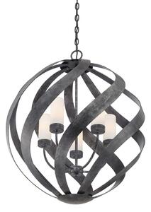 Quintiesse QN-BLACKSMITH-5P-OBK - Lampadario da esterno BLACKSMITH 5xE14/40W/230V IP44 nero
