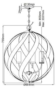 Quintiesse QN-BLACKSMITH-5P-OBK - Lampadario da esterno BLACKSMITH 5xE14/40W/230V IP44 nero