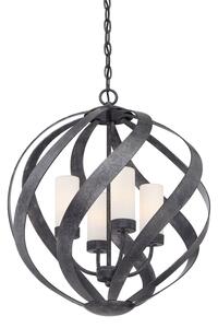 Quintiesse QN-BLACKSMITH-4P-OBK - Lampadario da esterno BLACKSMITH 4xE14/40W/230V IP44 nero