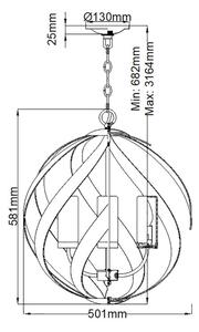 Quintiesse QN-BLACKSMITH-4P-OBK - Lampadario da esterno BLACKSMITH 4xE14/40W/230V IP44 nero