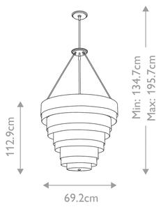 Quintiesse QN-ECHELON-8P - Lampadario a stelo ECHELON 8xE14/40W/230V, finitura oro