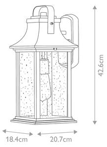 Quintiesse QN-GRANT-M-BU - Lampada da parete per esterni GRANT M 1xE27/60W/230V IP44 bronzo