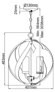Quintiesse QN-BLACKSMITH-3P-OBK - Lampada a sospensione da esterno BLACKSMITH 3xE14/40W/230V IP44, nero