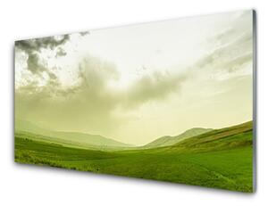Quadro vetro Natura Prato Vista verde 100x50 cm