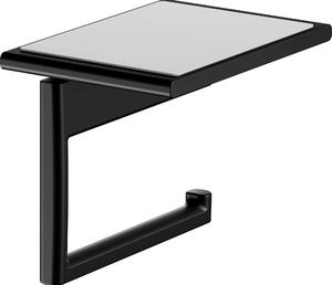 Collezione Keuco 2, portarotolo, aperto, con ripiano, larghezza rotolo 100 mm, nero opaco, 1 pz
