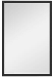 HOMCOM Specchio da Parete Rettangolare con Ganci, in Vetro e MDF, 40x60 cm, Nero | Aosom Italy
