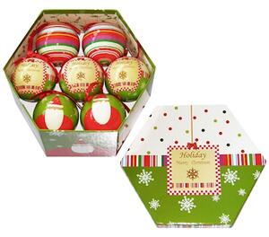 Palle di natale Merry Christmas set 14 pezzi Ø cm 8