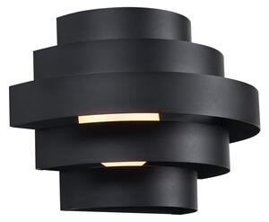 Lampada da parete moderna nera con LED dimmerabile a 3 livelli - Lines