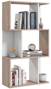 Homcom Libreria di Design Scaffale Ufficio Legno Moderna 3 Ripiani 60 × 24 × 111.4cm|Aosom