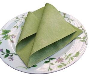 Tovagliolo Airlaid in carta a secco MCR 40x40 Yuta colore verde oliva
