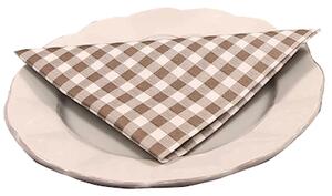 Tovagliolo Airlaid in carta a secco MCR 40x40 Quadretto colore marrone