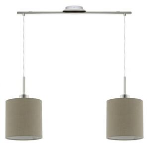 Eglo - Lampadario LED a sospensione TUNJA 2xE27/60W/230V tortora