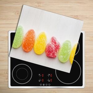 Tagliere in vetro Fagioli di gelatina colorati 60x52 cm
