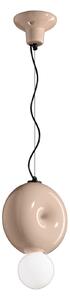 Sospensione Vintage Decò Bumbum 1 Elemento Ceramica Grigio Sabbia 1 Luce E27