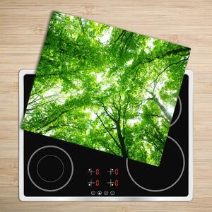 Tagliere in vetro temperato Foresta verde 60x52 cm