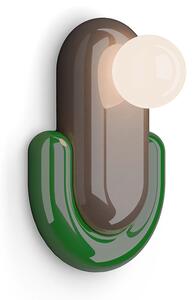 Applique Deco Eclair Ceramica Moka Verde Bali 1 Luce G9