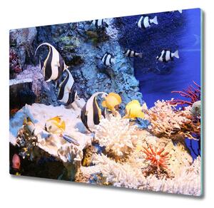 Tagliere in vetro Barriera corallina 60x52 cm