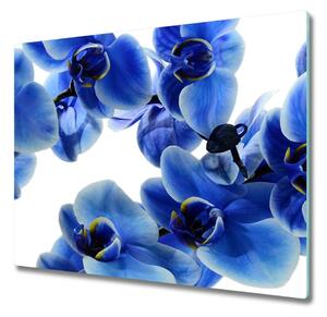 Tagliere in vetro Orchidea blu 60x52 cm