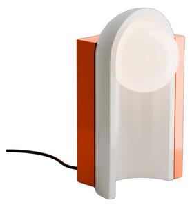 Lampada Da Scrivania Decò Cléo Ceramica Arancio Volpe E Crema 1 Luce E27