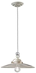 Lampadario Industrial Minimal B&W Metallo Smaltato Bianco 1 Luce E27 31Cm