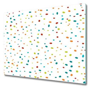 Tagliere in vetro temperato Punti colorati 60x52 cm