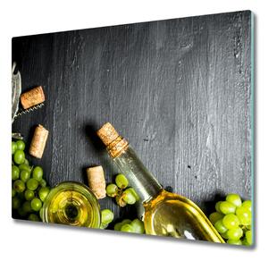 Tagliere in vetro Vino bianco e frutta 60x52 cm
