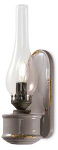 Applique Vintage Candela Ceramica Tortora 1 Luce E14