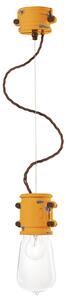 Lampadario Vintage Urban Ferro E Ceramica Giallo 1 Luce E27 12Cm