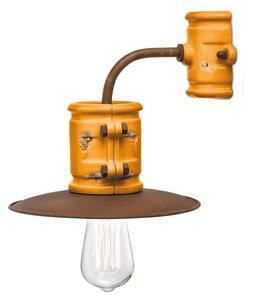 Applique Vintage Urban Ferro E Ceramica Giallo 1 Luce E27 25Cm