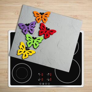 Tagliere in vetro temperato Farfalle colorate 60x52 cm