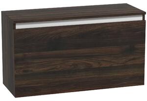 HOMCOM Comodino Sospeso con Cassetto Senza Maniglie e con Fissaggio a Parete, 80x30x45cm, Noce