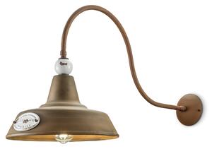 Applique Vintage Grunge Ferro E Ceramica Bianco 1 Luce E27