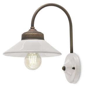 Applique Vintage Colors Ferro E Ceramica Crema 1 Luce E27